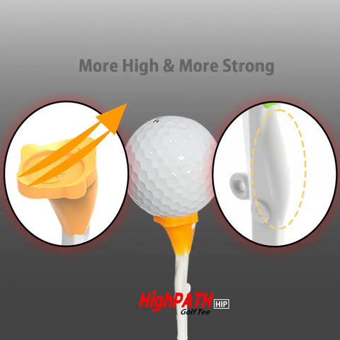 Premium Adjustable Golf Tee Set for Long Drives with 5 Degree Launch Angle High Visibility Stable 20mm Head Reduces Hooks and Slices
