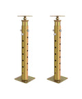 Two Pack Adjustable Basement Floor Jack To Keep Your Home Solid Heavy Duty Joist Screw Support For Crawl Spaces Leveling Tool with adjustable height.