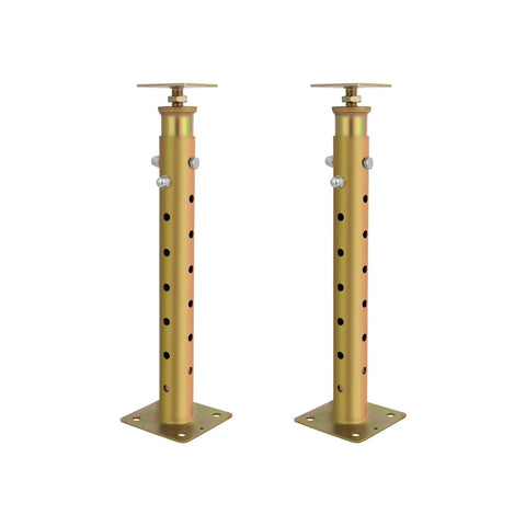 Two Pack Adjustable Basement Floor Jack To Keep Your Home Solid Heavy Duty Joist Screw Support For Crawl Spaces Leveling Tool with adjustable height.