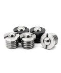 Built Tough M12 Push On Spring Indexing Plungers Featuring Rock Solid Stainless Steel Ball Heads For Smooth Machine Alignment And Top Notch Flange Mounting Industrial Grade 10 Piece Pack With Rust Proof Design, showing five plungers.