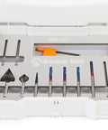 Built To Crush Projects Like A Champ 8 Piece CNC Router Bit Set With Spektra Coated Carbide Blades For Flawless Cuts And Serious Durability Arrives In A Stackable Systainer Case Sized For 6Mm Shanks with organized router bits.