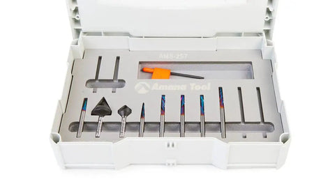 Built To Crush Projects Like A Champ 8 Piece CNC Router Bit Set With Spektra Coated Carbide Blades For Flawless Cuts And Serious Durability Arrives In A Stackable Systainer Case Sized For 6Mm Shanks with organized router bits.