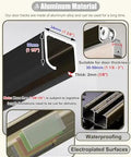 Heavy Duty Sliding Door Hardware Kit With Smooth Track And Hanger System For Cabinets And Garage Doors Quiet Operation Rock Solid Durable Steel And Nylon Pulleys Super Easy Installation Ideal For Home Renovation And Smart Storage Solutions. Aluminum track, 34mm x 30mm, for 30-50mm doors.