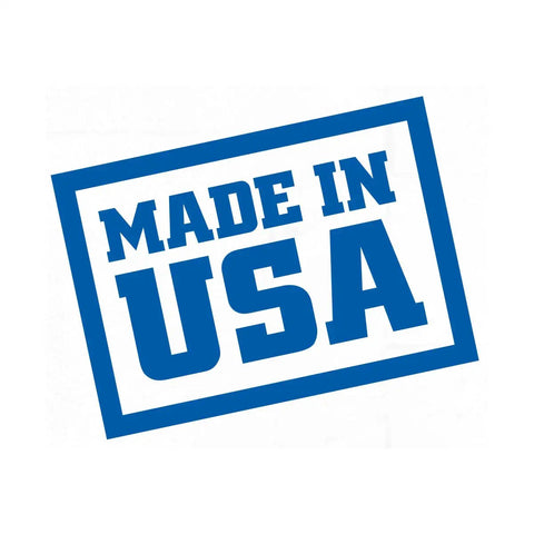 Blue "Made in USA" text on a white background, indicating the origin of the Beefy Machinist Bench Vise for serious projects.