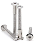 1/4 20 X 3/4 Inch Tough As Nails Furniture Connector Bolts And Barrel Nuts Kit, stainless steel bolts for furniture assembly.