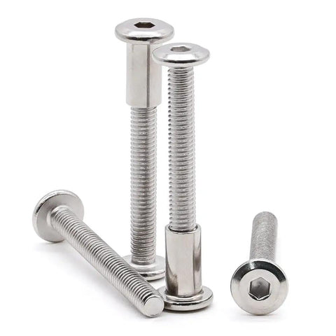 1/4 20 X 3/4 Inch Tough As Nails Furniture Connector Bolts And Barrel Nuts Kit, stainless steel bolts for furniture assembly.