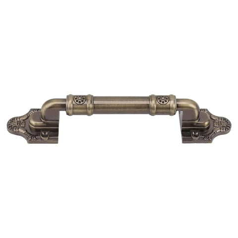 Two Piece Antique Bronze Barn Door Handles Set With Mounting Screws For Cabinets, Wardrobes, Closets And Gates, front view
