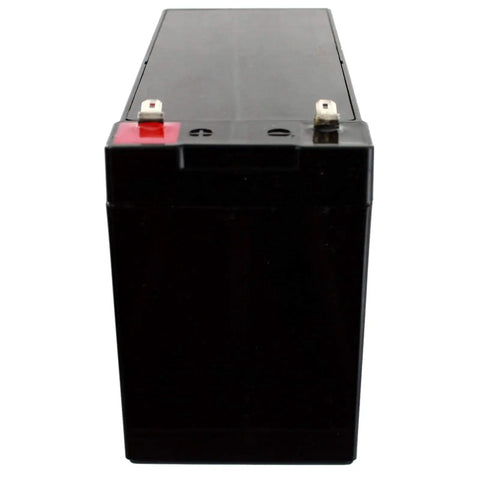 Badass 4 Pack 12V 8Ah AGM SLA Battery Replacement For UB1280 D5743 WKA12-8F black sealed lead acid battery front view with terminals.