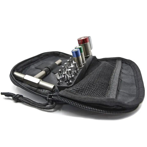 Field Ready Torque Limiter Kit With 65 In-Lbs, 25 In-Lbs, And 15 In-Lbs For Quick Field Adjustments, in zippered case with bit drivers