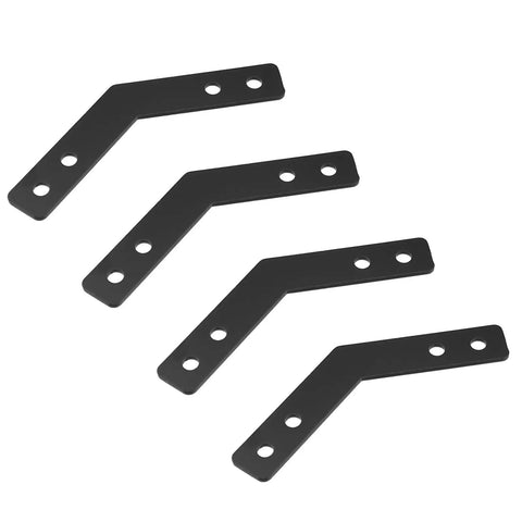 4 Pack 135 Degree Angle Brackets 60x60x16mm Carbon Steel Mending Plates Black Corner Braces Built Tough For Truss And Frame Reinforcement With Screws Easy Install