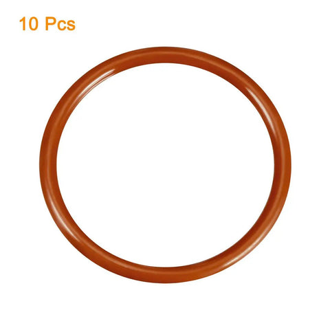 Silicone O Ring 50mm OD 43mm ID 3.5mm Thick VMQ Seal Gasket Red Pack Of 10 Durably Built For Travel Mugs And Small Appliances