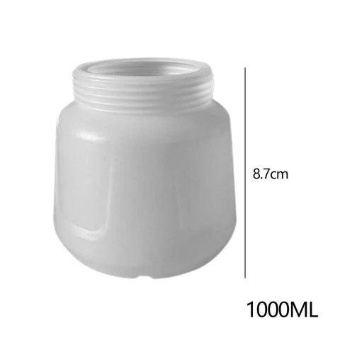 1L Paint Cup Storage Container For Paint Spraying Machines White Sturdy 1000ml Replacement Accessory With Air Sealed Design