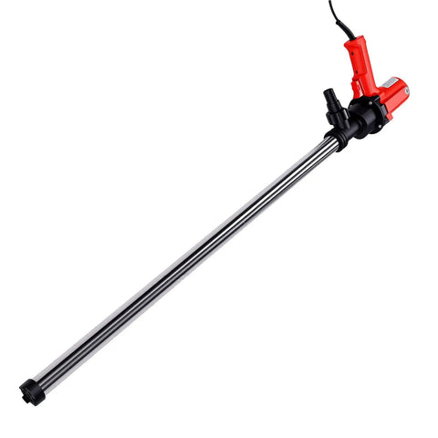 Heavy Duty Electric Drum Pump With 6 Speed Control For Precise Liquid Transfer Perfect For Kerosene, Milk, Alcohol, Water And More Versatile Variable Gear Adjustment Makes Fluid Handling A Breeze In Any Garage Or Workshop Setting Today