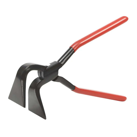 3 Piece Bending Pliers Set for Sheet Metal and Auto Repair, Straight, 45 Degree, and 90 Degree Pliers, red handles