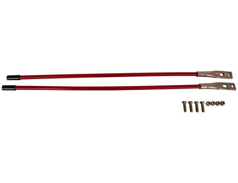 27 Inch Red Blade Guides For Boss Snow Plows Replacement Kit High Visibility Edge Markers MSC01870 with mounting hardware