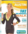 Fat Burning Walk 30-Minute Sealed Single DVD, Home Cardio Walking Workout cover with fitness instructor and bold text highlights.