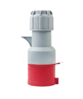 Second Generation Industrial Connector Socket 4 Pin 16A for Electrical Box Connection Three Phase Four Wire 380V Power Supply Beefy Heavy Duty Plug and Socket for Industrial Electrical Systems, gray and red plastic