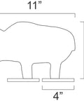Pig silhouette from Half Scale Silhouette Targets Set For Rifles AR500 Three Eighth Inch Steel Knock Overs Four Piece Unpainted