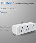 2-Pack Triple Outlet Plug Extender For Travel, Home, And Office, 3 Prong Grounded Outlet Splitter Expander, Fireproof Shell