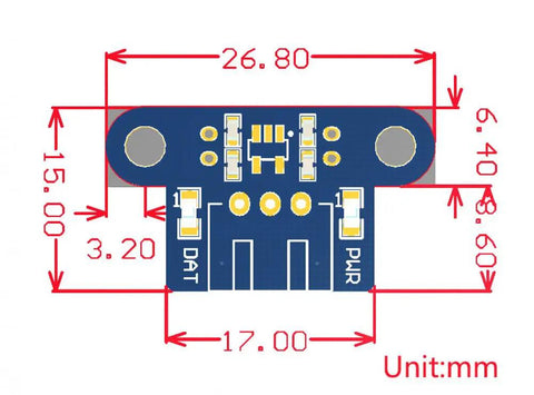 Photo Interrupter Sensor Module For Precise Speed Measurement And Counting, Infrared Detection With Schmitt Trigger dimensions