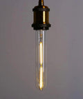 Dimmable T10 LED Filament Tubular Bulbs 3000K Warm White Edison Style Dope Retro Vibe hanging in clear glass cover