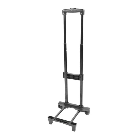 Foldable Hand Truck Heavy Duty Cart With Robust Tray 110 Lb Capacity For HVAC Pros And Electricians folded black frame with rear wheels