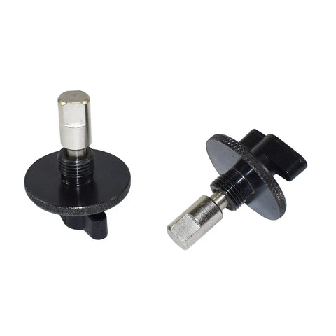 Close-up of two metal locking tools from the Engine Timing Tool Kit 14 Piece With Gloves For Multiair 1.4 Engines Cam And Crank Locking Tools