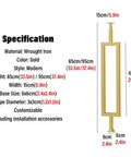 Specification for 30 Pack Top Shelf Steel Balusters And Full Railing Kit For Decks Porch Stairs Backyard Fencing in gold wrought iron.