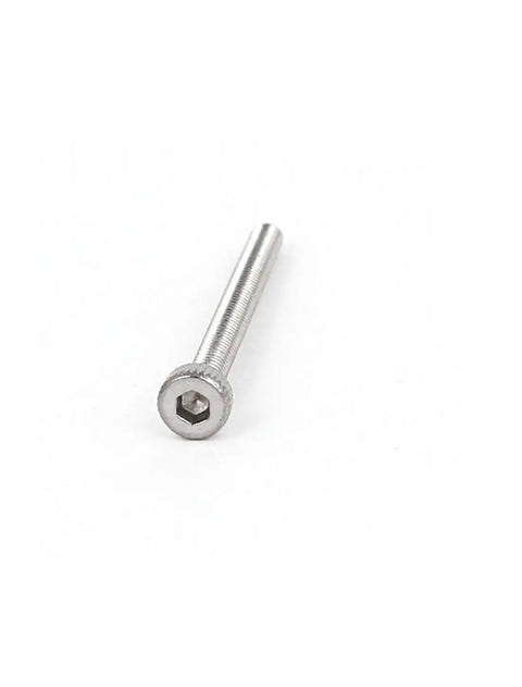 M2x25mm Stainless Steel Hex Socket Head Cap Screws 100 Pcs High Quality Machine Screws For Electronics Enclosures DIY Projects 2mm Thread 0.4mm Pitch 25mm Length, single silver screw