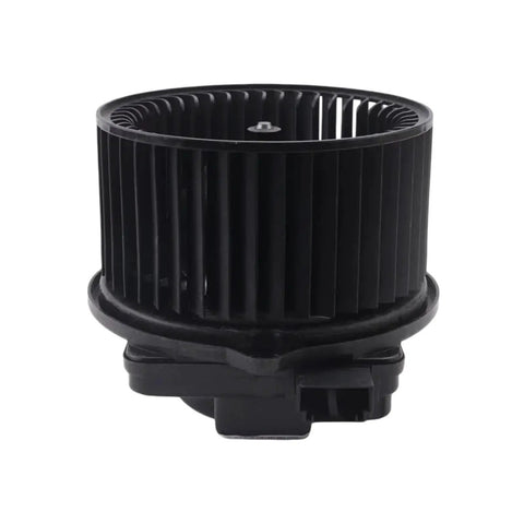 Premium Heat Blower Motor Assembly Replaces 97113 G2000 For Hyundai Ioniq Plus Kia Niro, featuring a black plastic design with heavy-duty impellers.