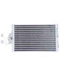 Ditch The Heat And Save Your Ride With This Badass Automatic Trans Oil Cooler For The 2025 BMW 550e XDrive Wrecking That Heavy 7 Speed Auto Transmission To Keep Things Cool And Running Smooth Like New Again. silver finned automatic transmission oil cooler with left-side mounting bracket