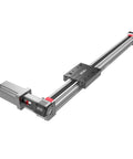 CNC Linear Rail Slide With Belt Drive Hassle Free Stage Motion Actuator for router and DIY, motorized Nema stepper in angled view