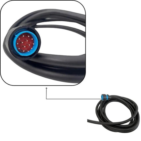 Coiled wire harness with 14-pin connector for Aftermarket Replacement Remote Control For Mercury Outboard Engine 4 Stroke Side Mount