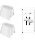 Two white replacement dimmer knobs (2-pack) for Lutron Skylark fan/light control