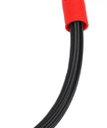 Heavy Duty Tire Inflator Extension Hose 40cm M6 Quick Connect Air Chuck Adapter showcasing black silicone hose with red connector.
