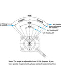 Diagram of 90 Degree Electric Rotary Actuator With Self Holding Function And High Torque Dc Motor Solenoid Style For Precision Positioning