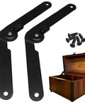 Two Pack 180 Degree Locking Hinges Heavy Duty Folding Lid Supports Rust Proof Metal for Jewelry Box
