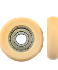 Rock Solid 20 Pack Circular Arc Plastic Coated 608ZZ Roller Bearings with nylon housing for smooth gliding action.