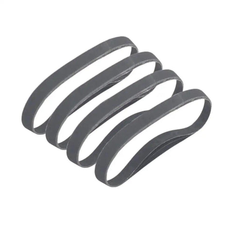Four looped Three Eighths Inch By Thirteen Inch Sanding Belts 20 Pack With 80 120 240 320 400 Grits For Woodworking And Metal Polishing