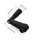 Foldable Crank Handle Nylon Swivel Rocker for Industrial Machine Tools with 8mm Hole, 3.35 Inch Length