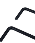 Beefy 18 Inch Heavy Duty Gate Drop Pin With Black Powder Coated Weatherproof Cane Bolt Gate Stopper And Hardware Pack For Wooden Metal And Iron Gates And Double Doors, black steel rods