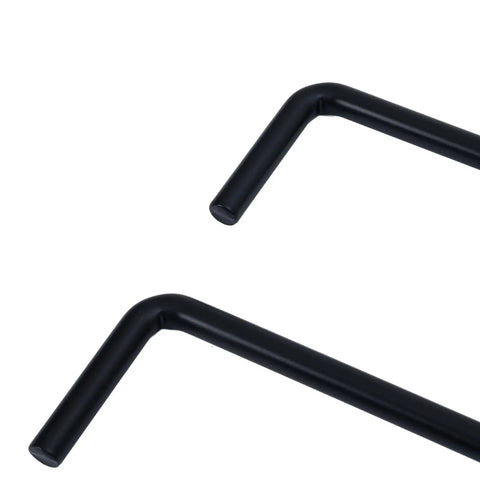 Beefy 18 Inch Heavy Duty Gate Drop Pin With Black Powder Coated Weatherproof Cane Bolt Gate Stopper And Hardware Pack For Wooden Metal And Iron Gates And Double Doors, black steel rods