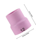 Rock Solid Pink Tig Welding Cups That Make Cleaning A Breeze, Sturdy Ceramic Nozzles to Slash Defects and Downtime while you Crush your Projects, size 12