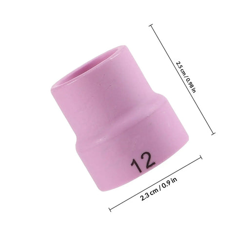 Sickly Durable Ceramic Tig Welding Torch Cup, 2.5 cm pink nozzle for gas flow control, suitable for welding guns.