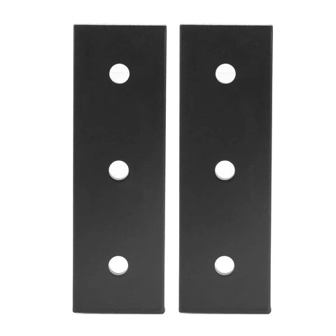 Aluminum Joint Plate Mending Bracket for Furniture Repair, 2 Pack, rustproof black metal with three holes for easy install