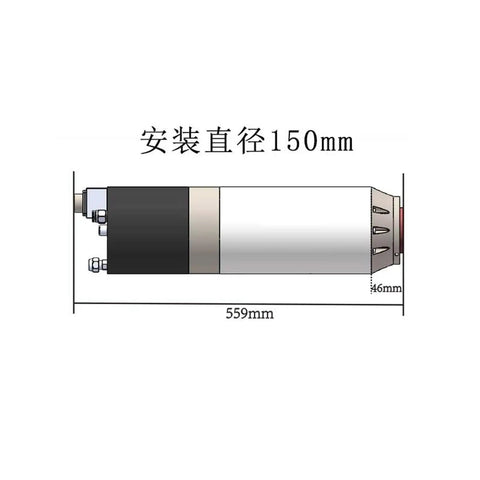 Water Cooled CNC Spindle Motor For Engraving And Milling, 3KW To 11KW Range, 12,000 RPM High Speed, BT40 Toolholder, 150mm Diameter