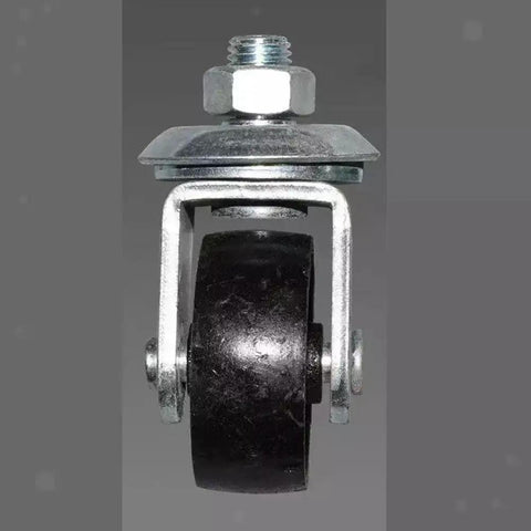 Beefy Industrial Steel Caster Wheels for Auto Shop Equipment, Heavy Duty Swivel Casters 16mm, Side View