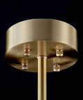 Straight Up Gorgeous Copper And K9 Crystal Ceiling Pendant Light Delivers A Warm Glow Perfect For Modern Living Rooms And Bedrooms Adds That Sleek Minimalist Vibe You Gonna Absolutely Love Every Day - close-up view of the brushed copper ceiling fixture.
