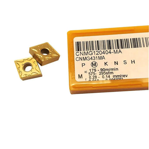 Pro Grade Carbide Turning Inserts CNMG431 CNMG432 Gold PVD Coated for CNC lathe machining with packaging