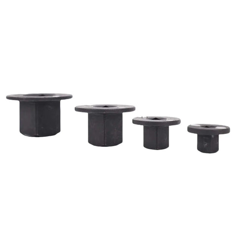 Heavy Duty Low Impact Socket Adapter Kit For Mechanics 4 Pieces Chrome Vanadium Steel Set With Magnetic Design To Tackle Hard Reach Bolts And Master Tough Jobs In Tight Confined Spaces Effortlessly, four black adapters